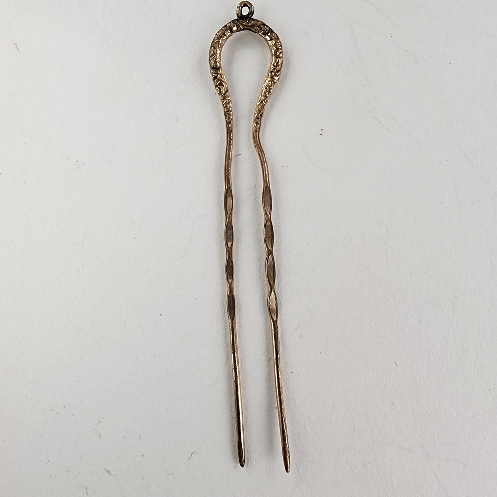 Gold Filled Victorian Hairpin Stick Pin Antique Edwardian for Eyeglasses