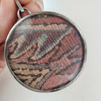 Peru Pre-Columbian Weaving Fragment Sterling Silver 925 Pendant Vintage
