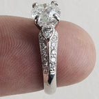 Vintage .900 Platinum Natural Diamond Wedding Set 1.00ct Center Stone 8.2g