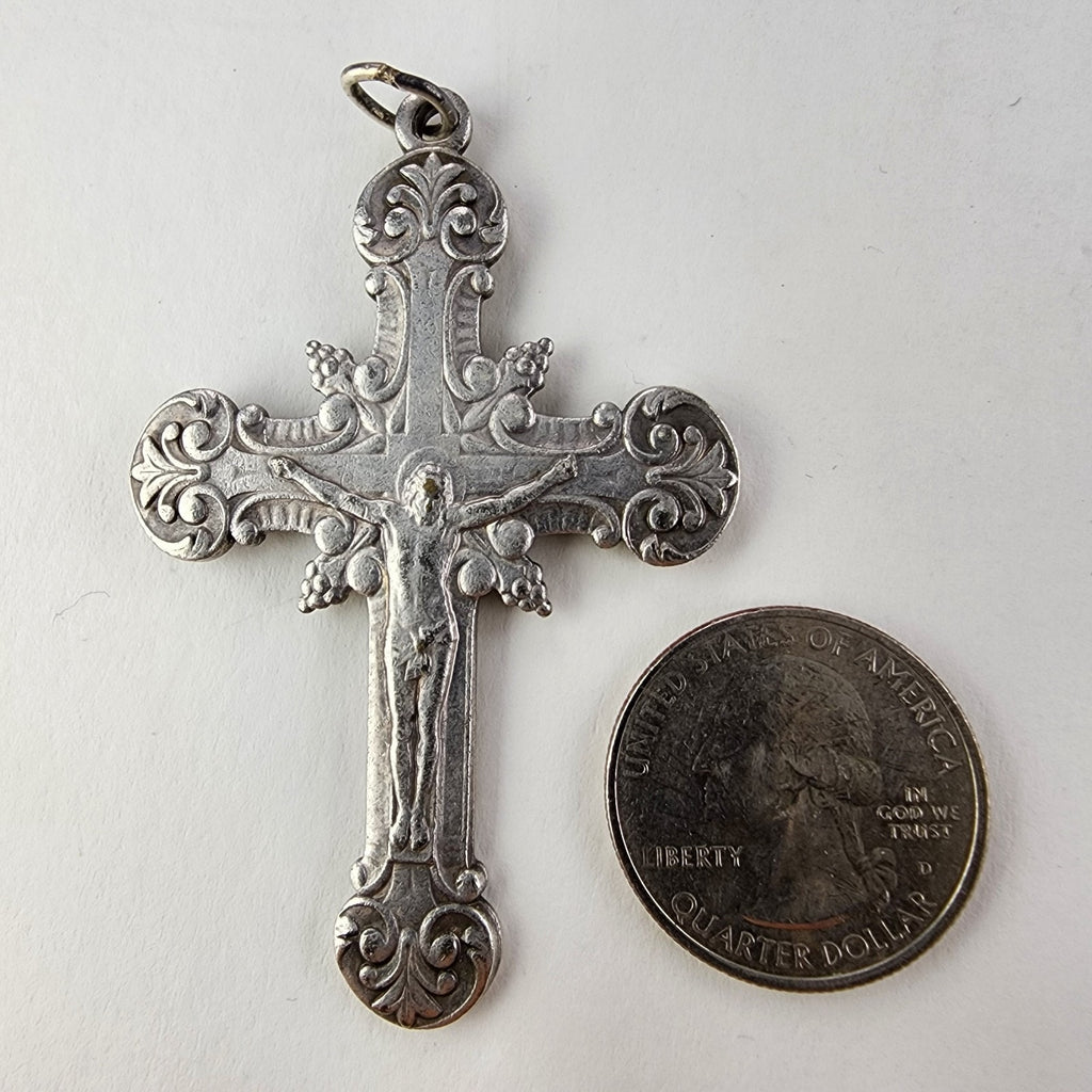 1874 Russian Imperial Cross 84 Sterling Silver 875 Moscow Jesus Corpus Crucifix