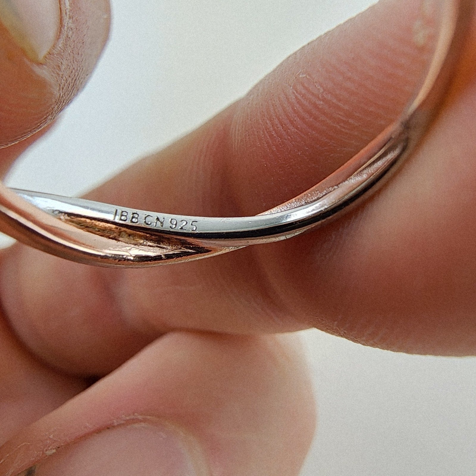 Rose Gold Plated Knotted Halo Ring Size 9 Sterling Silver 925 Vintage