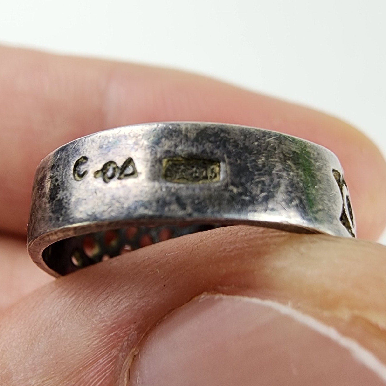 Russian Ruby Men's Ring Size 7 Sterling Silver 916 Vintage Soviet