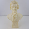 4" Mozart Bust Figure Vintage White Stone