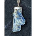 KYANITE Sterling Silver 925 Rough Crystal Pendant with 22" Twisted Rope Chain