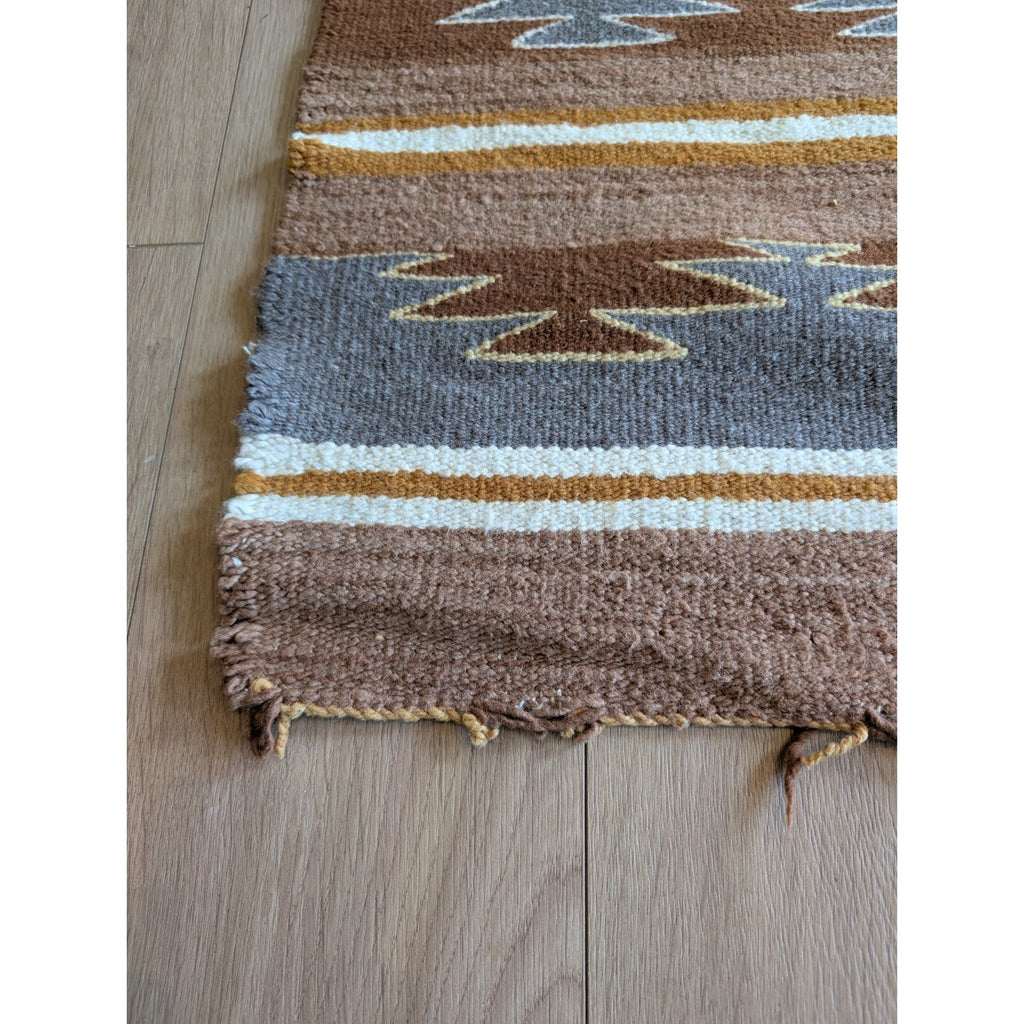 Vintage NAVAJO Handmade Weaving Blanket Wall Hanging Rug 42" x 35"