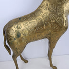 18" Brass Giraffe Animal Sculpture Midcentury MCM Stamped