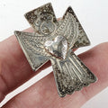 Angel Cross Pendant Brooch Relios by Carolyn Pollack Sterling Silver 925 Vintage