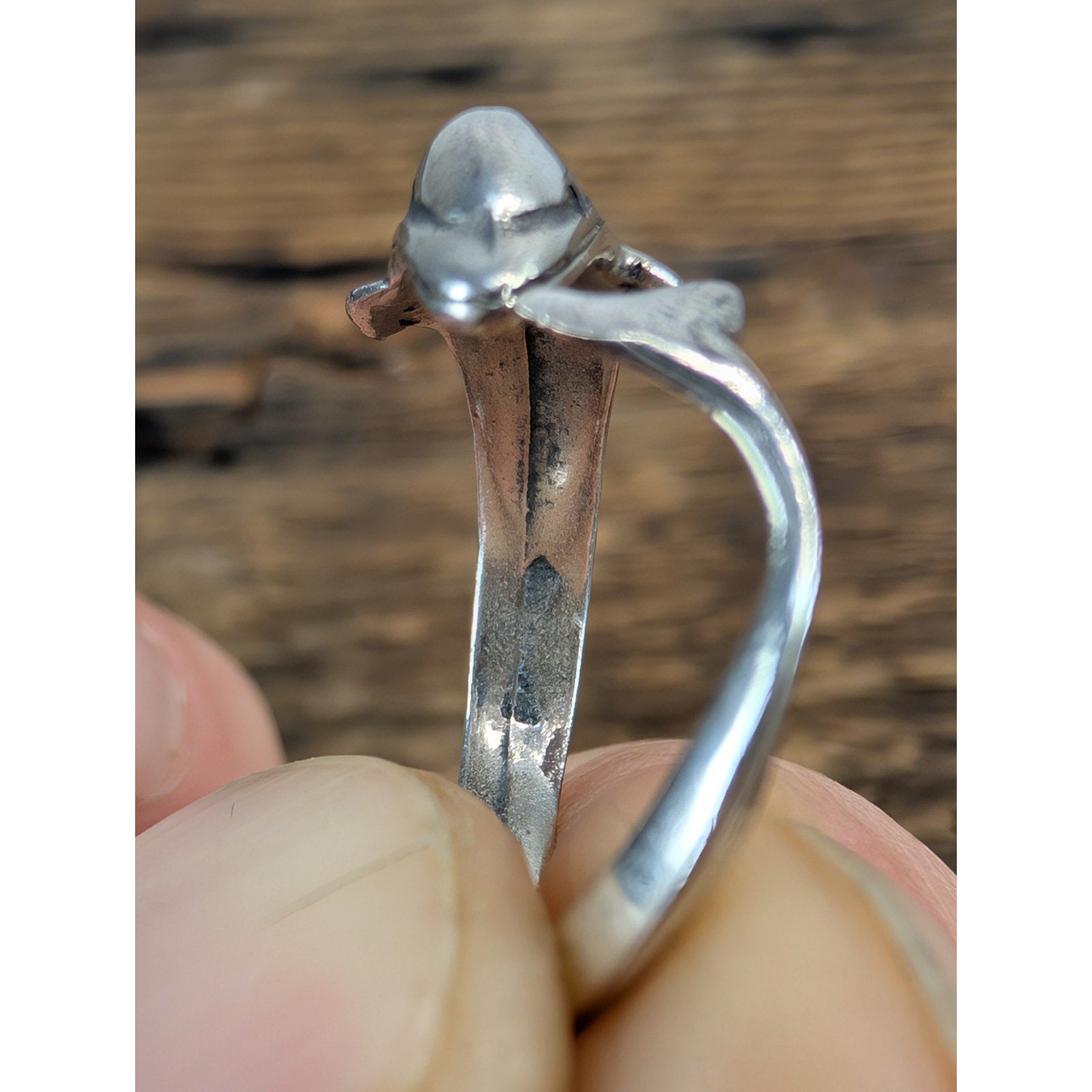 Vintage Dolphin Bypass Sterling Silver 925 Ring Size 6 3/4