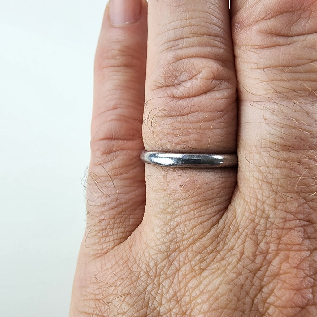 Wedding Band Ring Size 12 1/2 Sterling Silver 925 Vintage