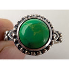 Southwestern Green Mohave Turquoise Sterling Silver 925 Ring Size 10