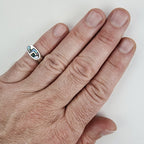 Vintage Taxco Abalone Inlay Ring Size 5 3/4 in Sterling Silver 925
