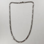 Vintage 22" Figaro 6mm Sterling Silver 925 Chain Necklace 26g Italy