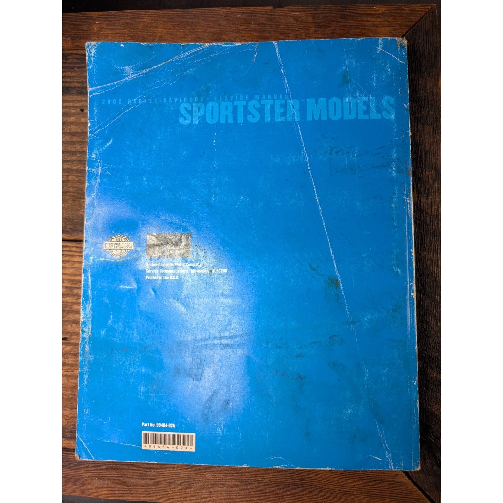 Official Harley-Davidson 2002 Sportster  Factory Manual