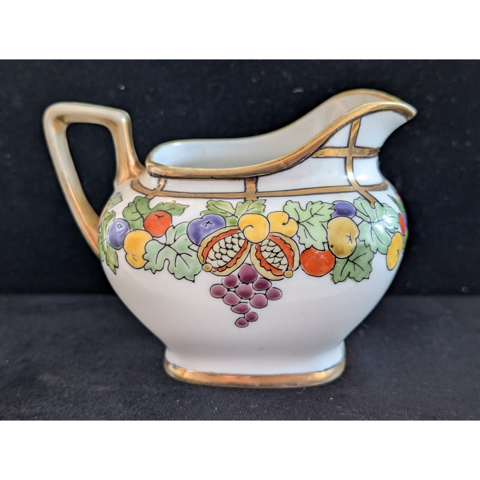 NORITAKE Nippon Japan Coffee Sugar Creamer Gilded Porcelain