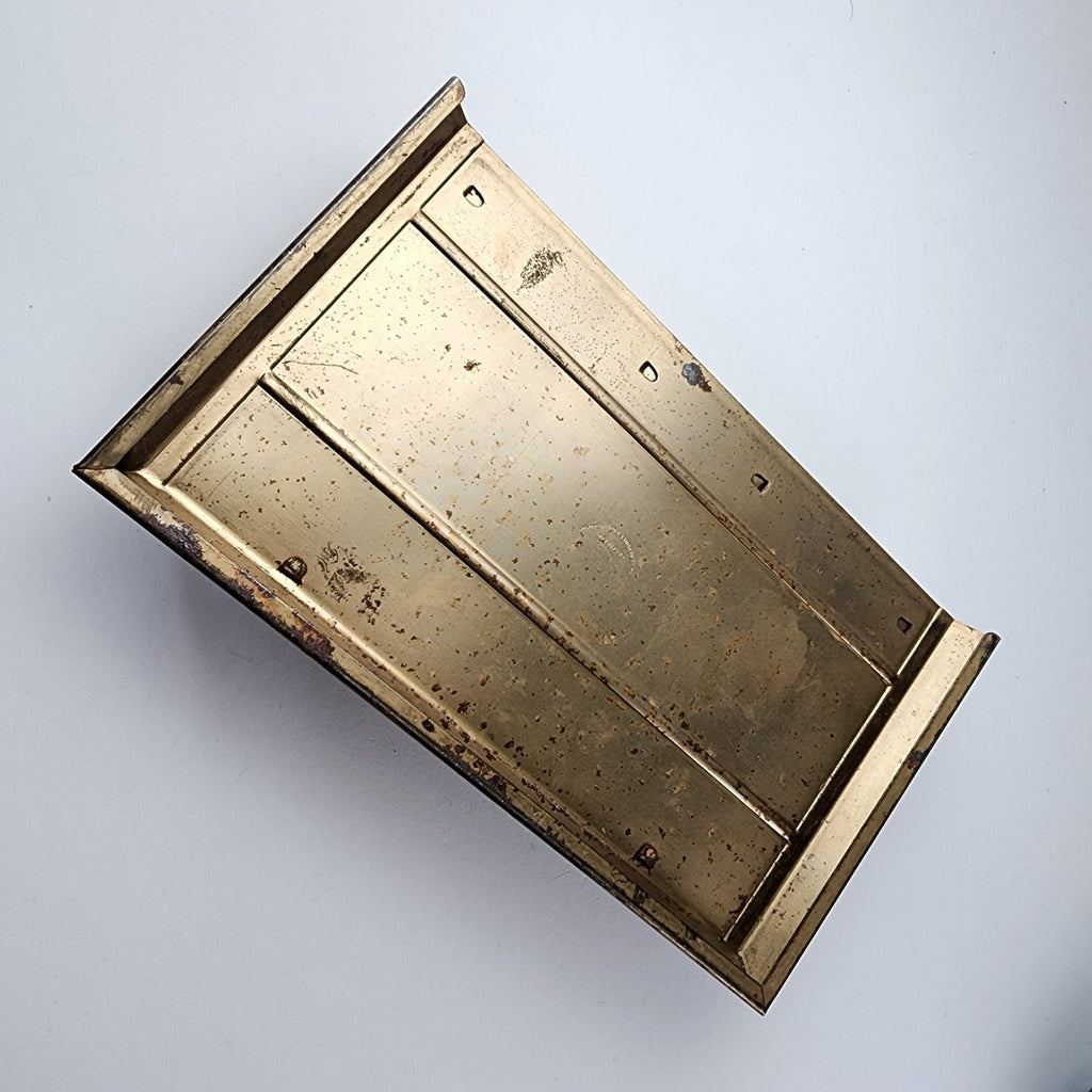 Antique Brass Stamp Box Desk Organizer Brass Box Brummel Bros Chicago