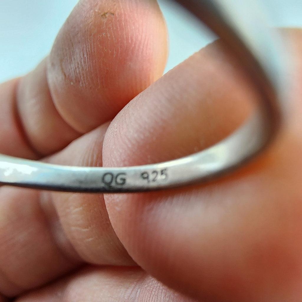 Abstract Mountain Ring Size 5 3/4 Sterling Silver 925 Vintage