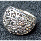 Open Filigree Scrollwork Sterling Silver 925 Ring - Size 6