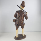 18th C Carved Wood Beggar Couple by Simon Troger or Follower Museum Quality