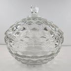 Indiana Glass Company Whitehall Cubist Lidded Candy Dish Pressed Depression