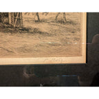 Framed Cottage Engraving by Pau Roig Cisa (1879-1955) Signedd & Numbered