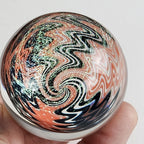 50mm Dichroic Wigwag Marble Borosilicate Glass Handblown Large 2" Size