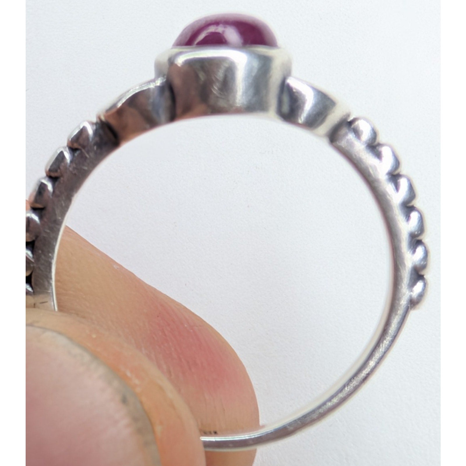 Purple Mohave Turquoise Sterling Silver 925 Ring 8 3/4
