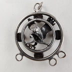 Vintage Eagle Tigers Eye Cabochon Sterling Silver 925 Pendant