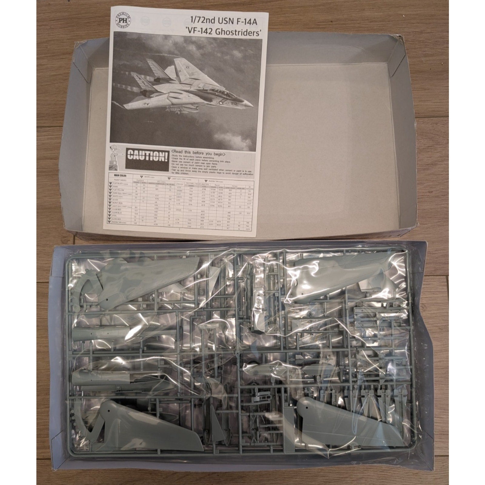 Vintage F-14A "VF-142 Ghostriders" 1/72 Scale Model Kit by Premium Hobbies