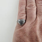 Retired Brighton Ophelia French Quarter Heart Ring Size 7.5 Sterling Silver 925