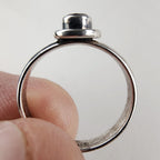 Vintage Birthstone Garnet Solitaire Ring Size 6 in Sterling Silver 925