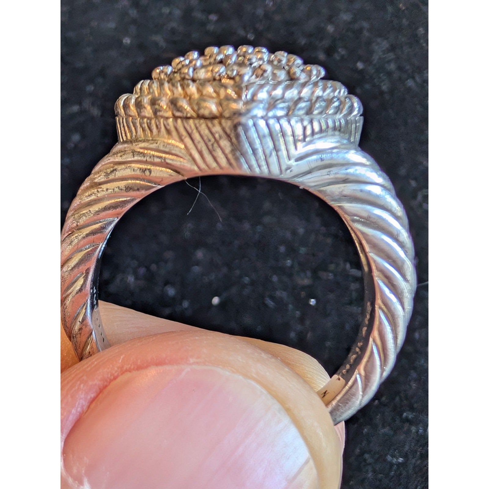 Judith Ripka Sterling Silver 925 Heart Designer Ring Size 9