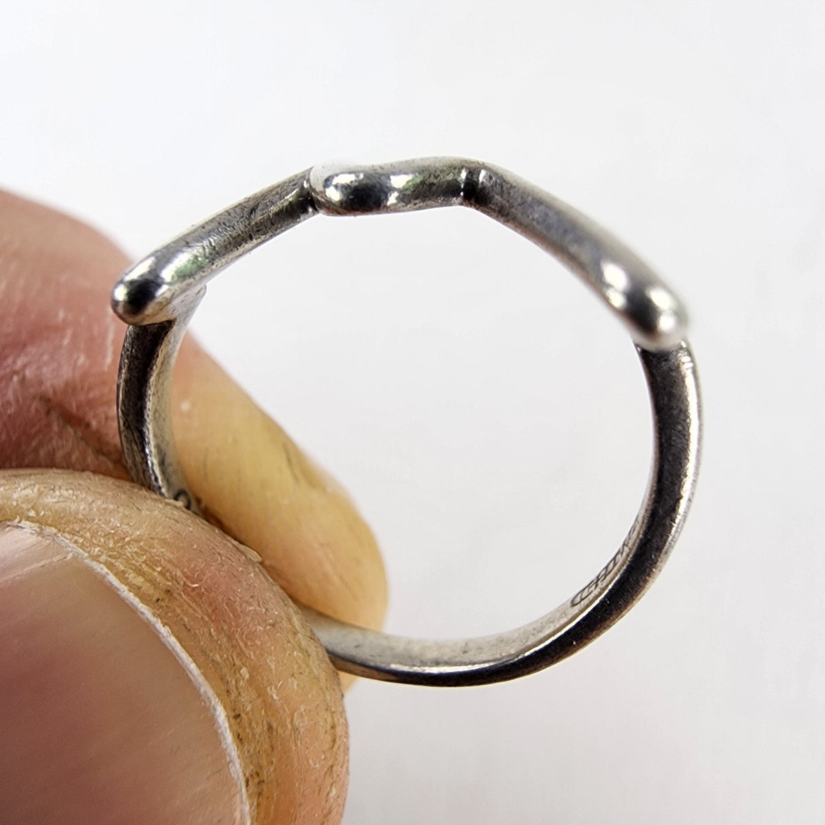 Abstract Mountain Ring Size 5 3/4 Sterling Silver 925 Vintage