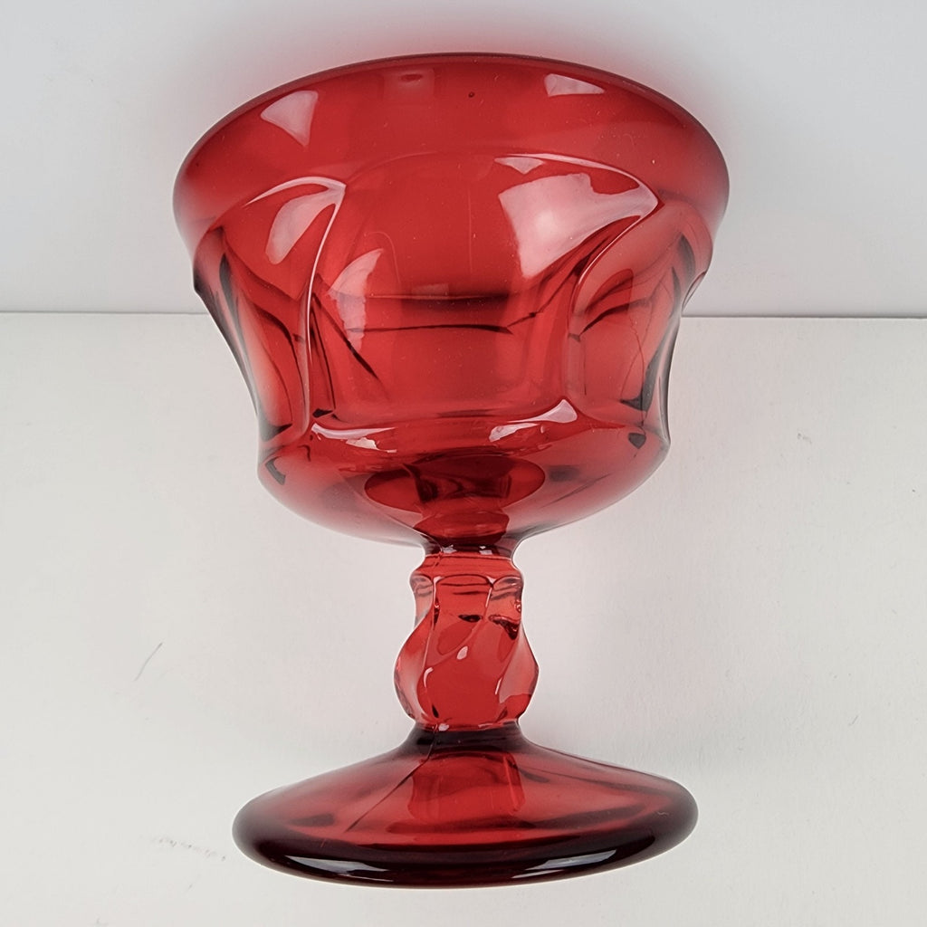 Fostoria Jamestown Ruby Sherbet Ice Cream Glasses Dish Set of 6 Vintage