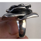 Electroform Flower Rose Sterling Silver 925 Designer Ring Size 7 1/4