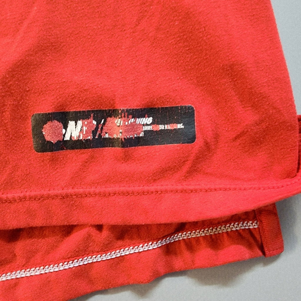 Large Nike Running Dri-Fit T-Shirt Red Vintage Mens Active Wear Short Sleeve