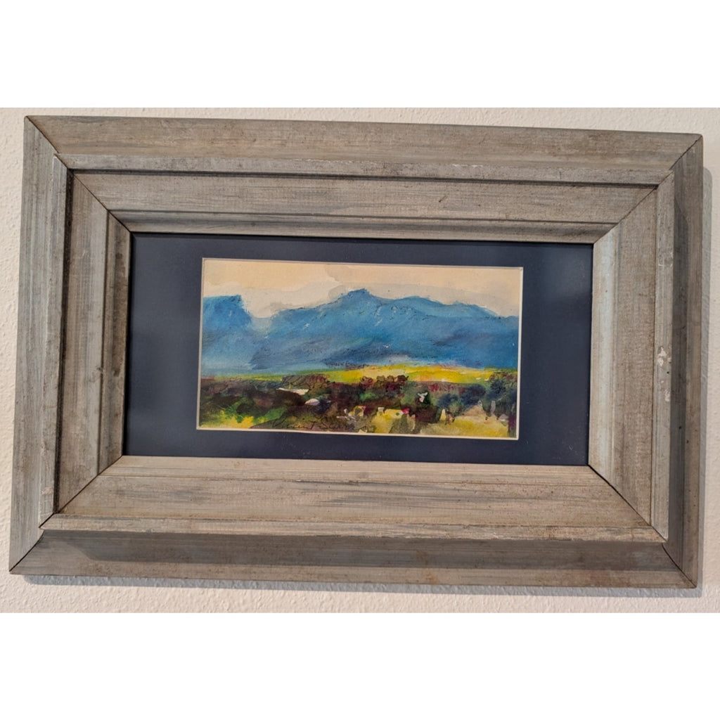Vincent Scurr Mixed Media Watercolor Landscape Painting Framed