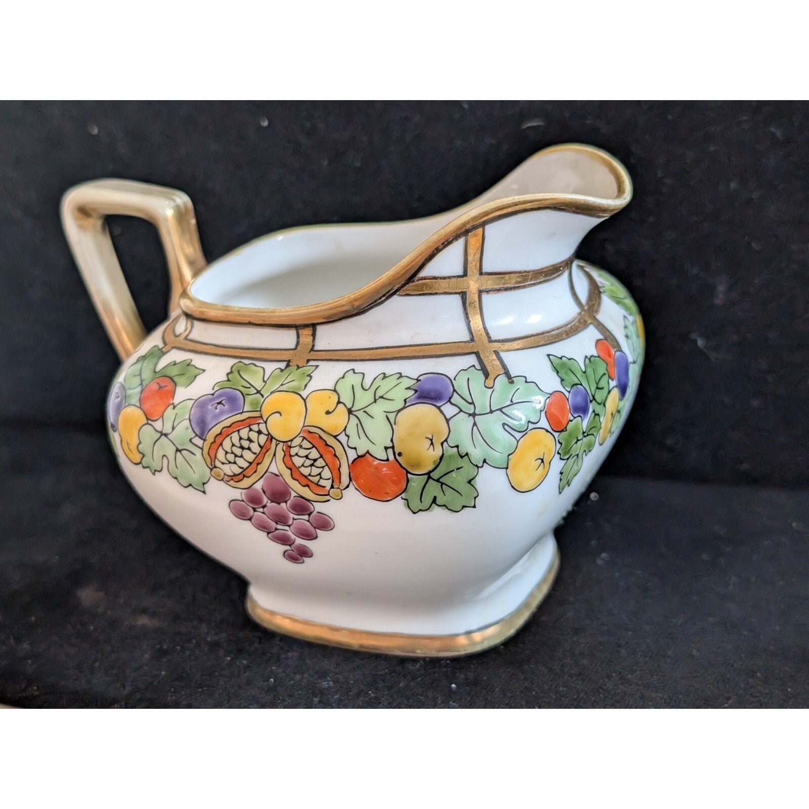 NORITAKE Nippon Japan Coffee Sugar Creamer Gilded Porcelain