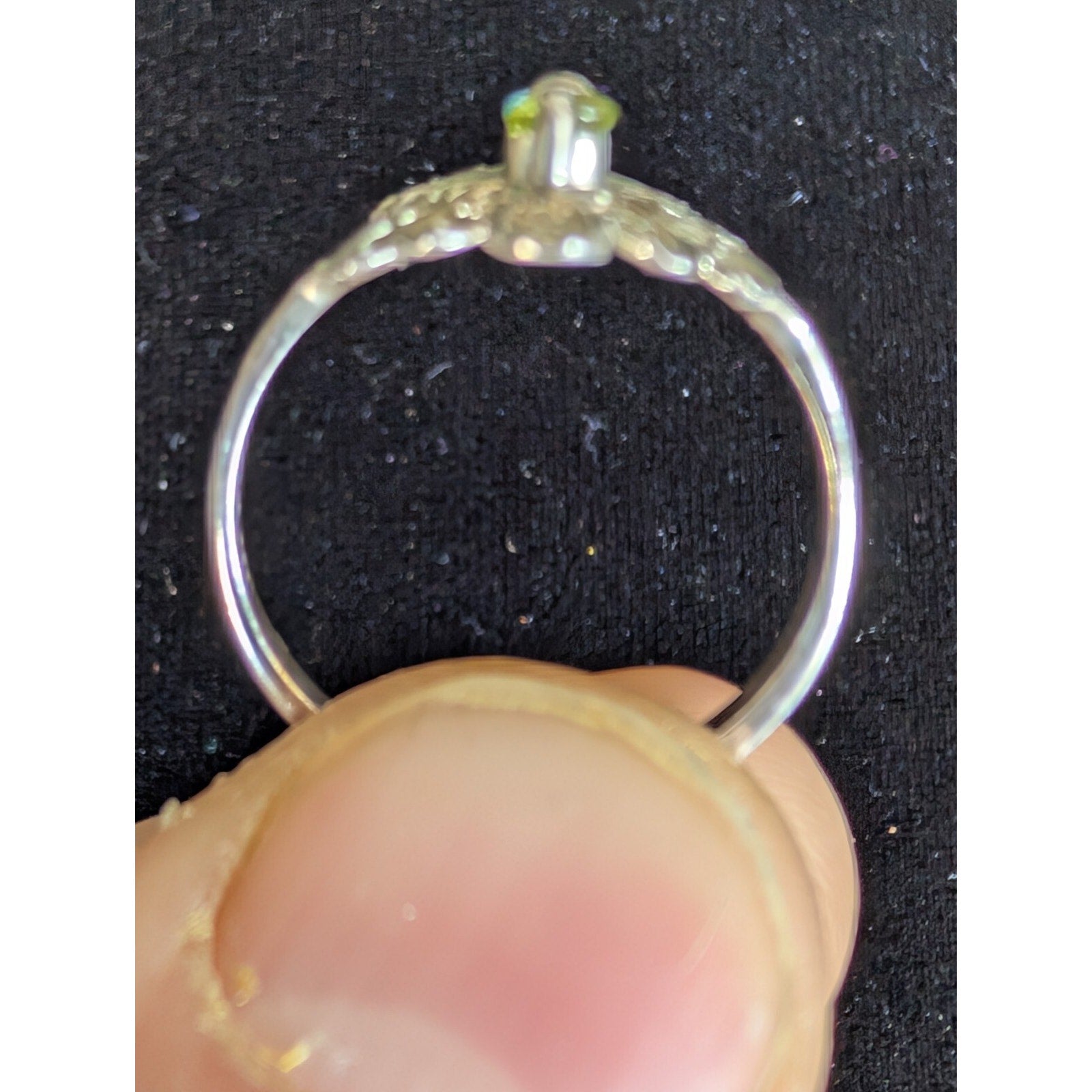 Filigree Ring in Sterling Silver 925 with Amethyst Peridot & Topaz Size 8