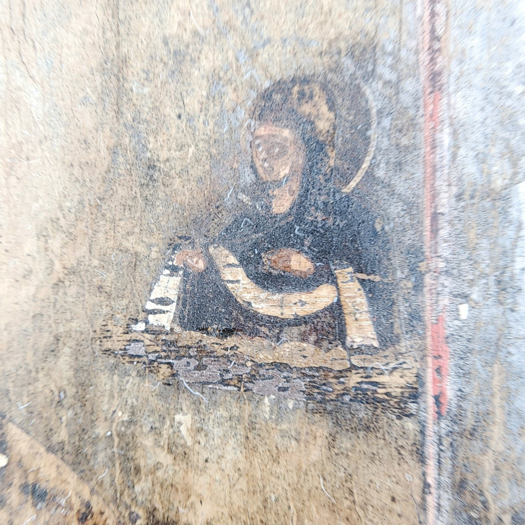 19th C Russian Icon of St Nicholas the Wonderworker Hand Painted Travel Size