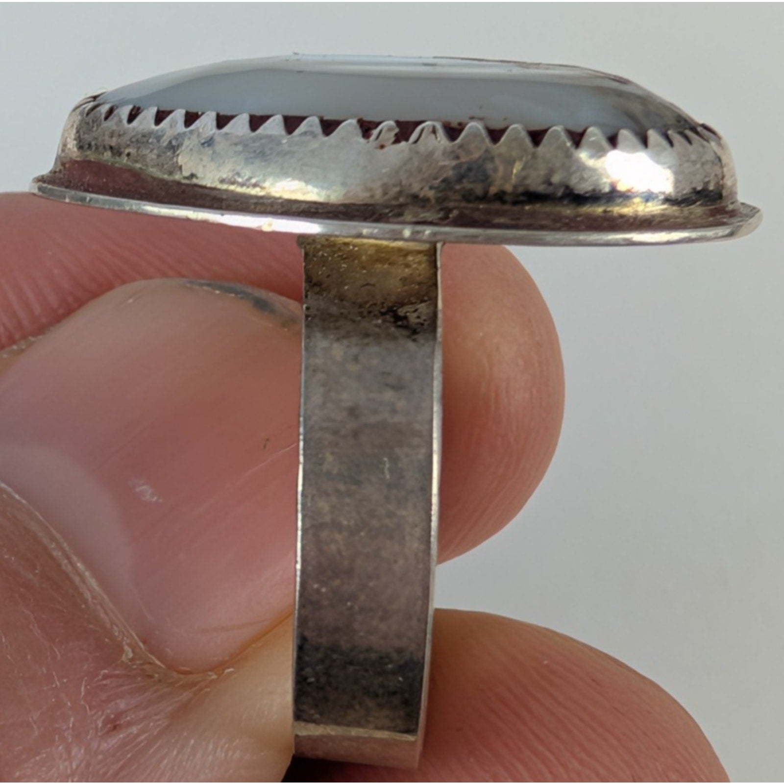 Native Boulder Turquoise Sterling Silver 925 Ring Size 9 Signed CKB