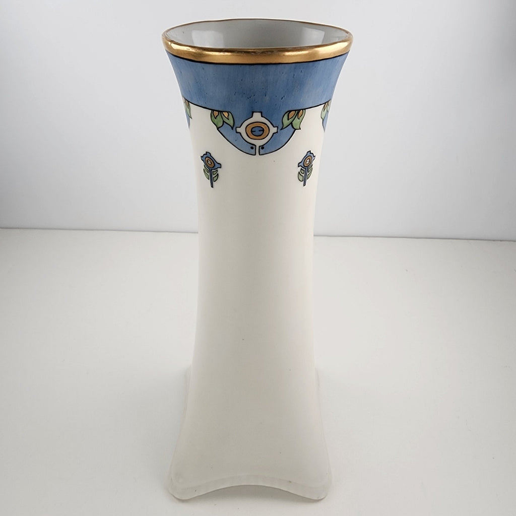 11" Art Nouveau Porcelain Trumpet Vase Elsa Marshall for Bavaria