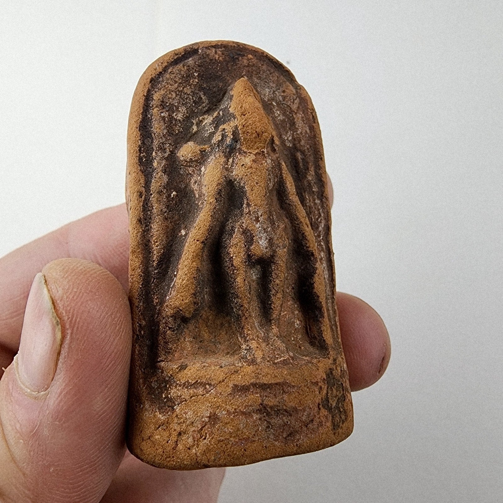 Phra Leela Walking Buddha Thai Clay Tablet Amulet