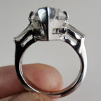 Vintage Marquis Cut CZ Cocktail Ring Size 7 in Sterling Silver 925