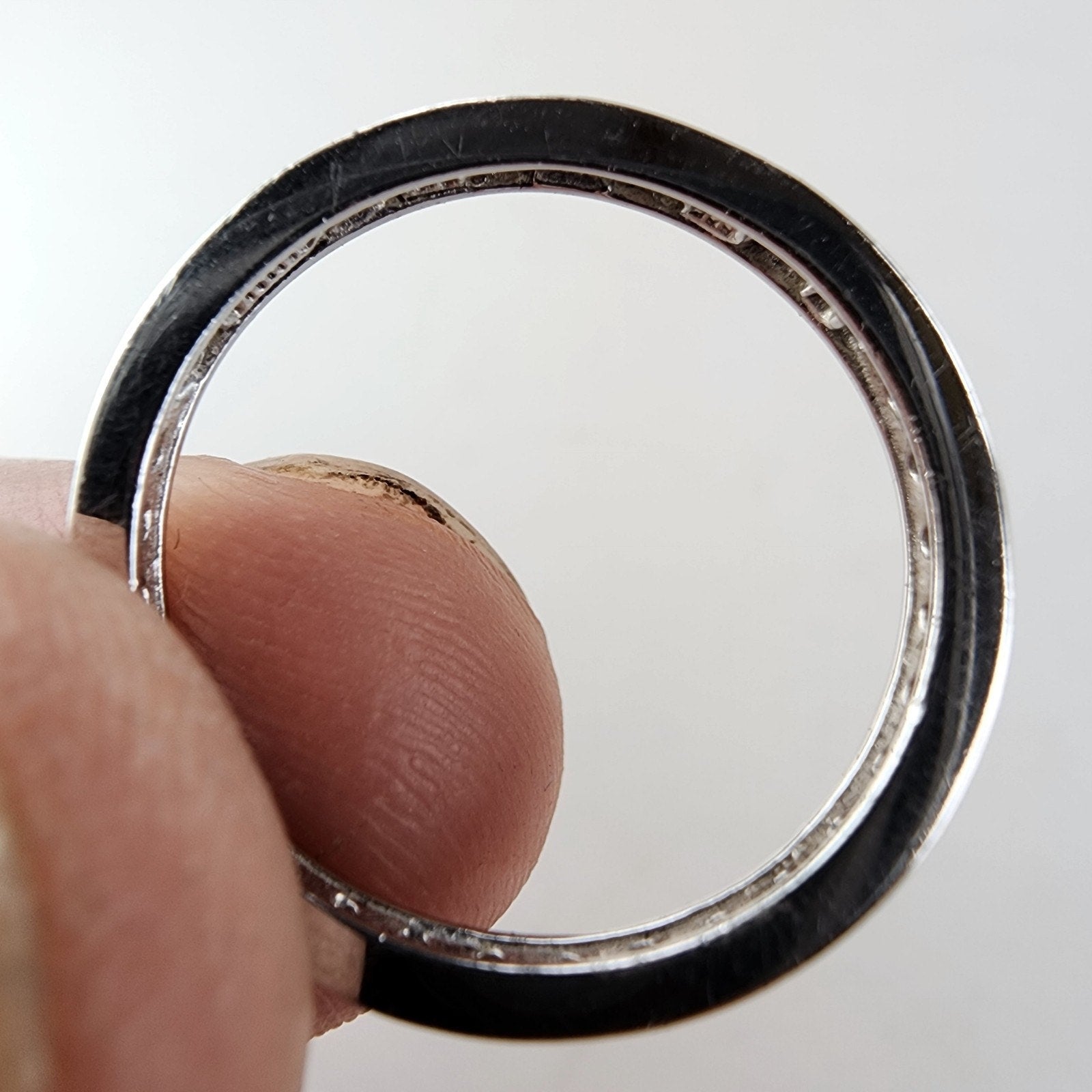 CZ Infinity Band Ring Size 8 Sterling Silver 925 Vintage