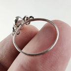 Vintage Black Onyx Inlay Ring Size 5 3/4 in Sterling Silver 925