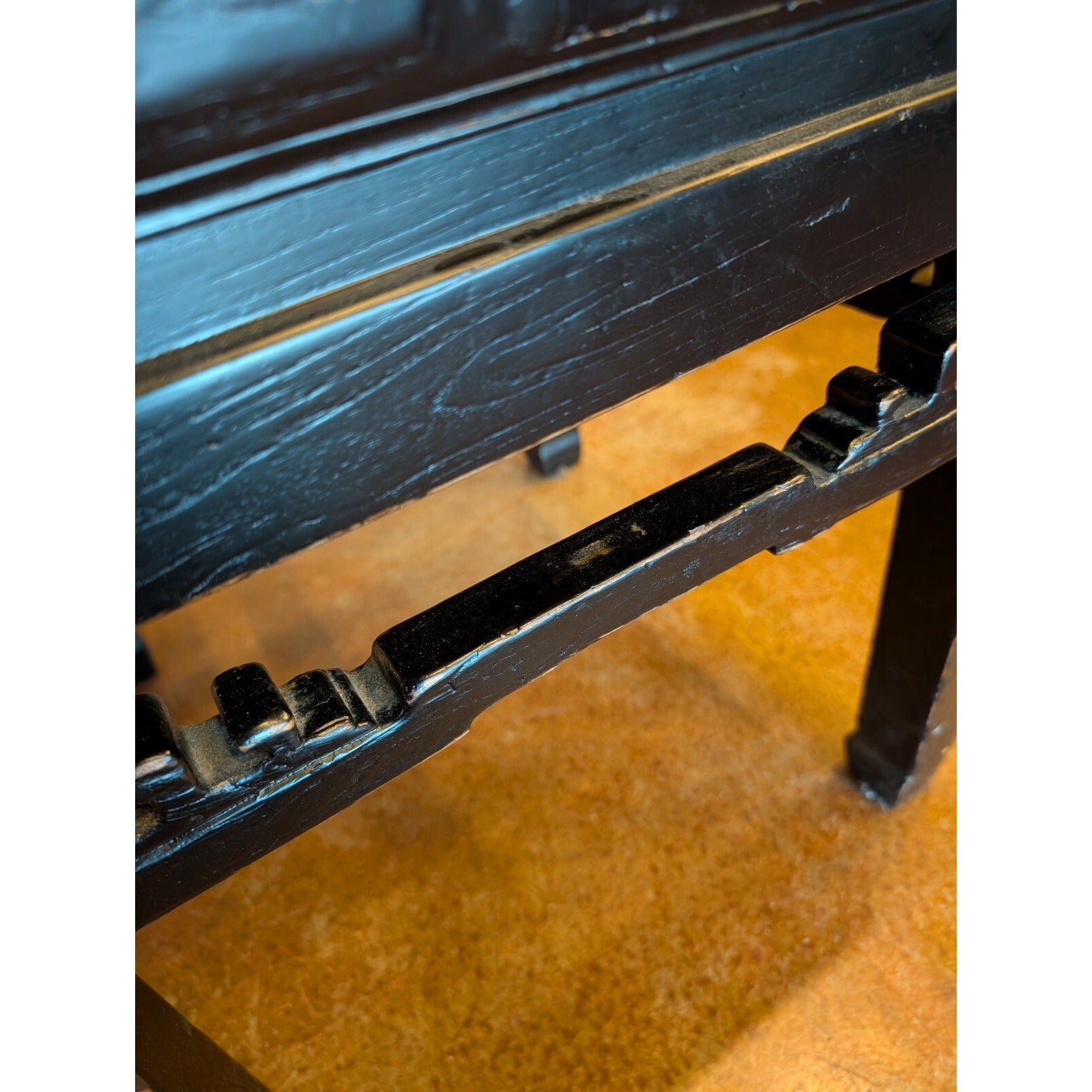 19th C. Chinese Ming Side Table End Table Ebonized