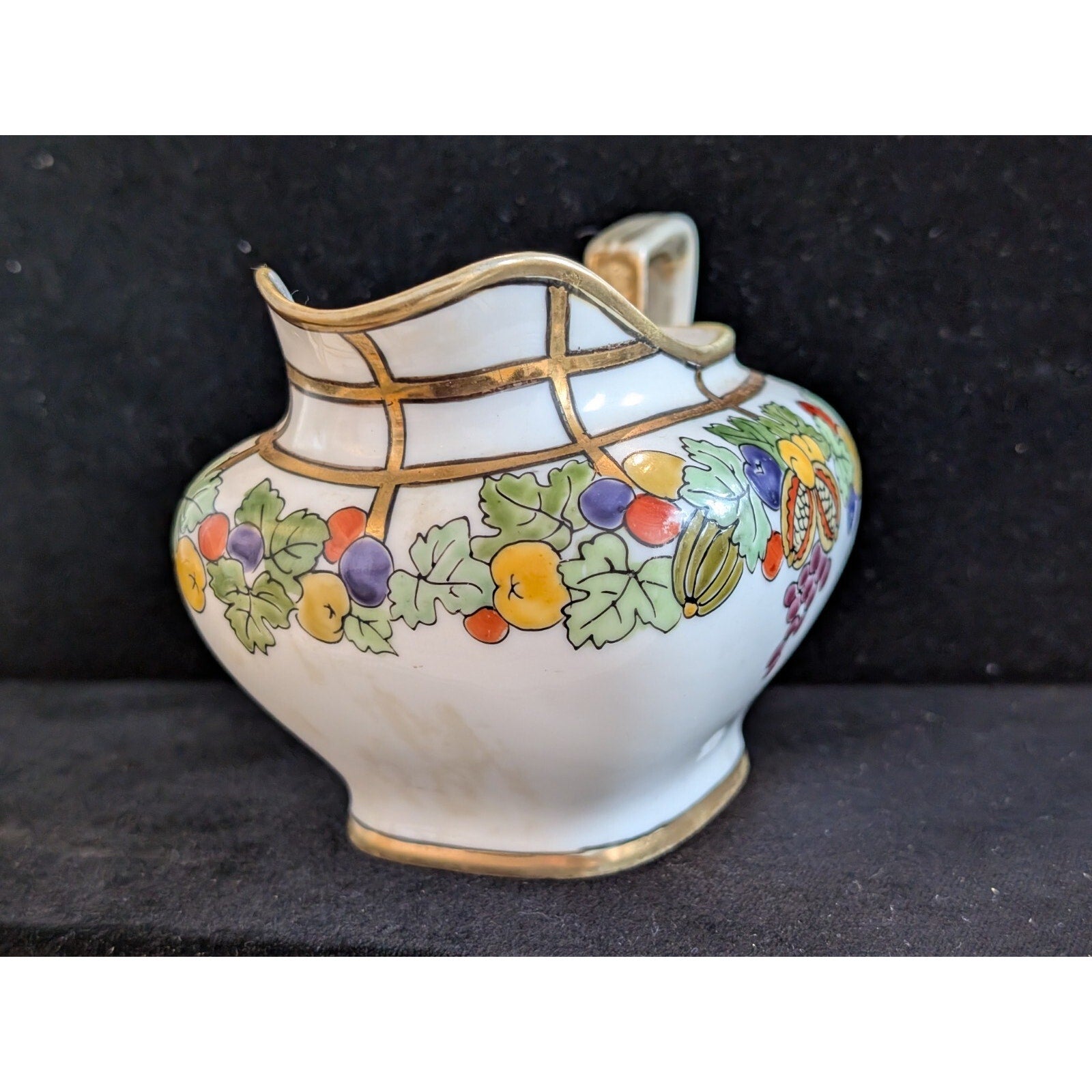 NORITAKE Nippon Japan Coffee Sugar Creamer Gilded Porcelain