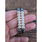 Honora Freshwater Pearl Sterling Silver 925 Braided Leather Bracelet