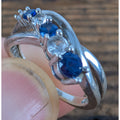 Vintage TOPAZ Sterling Silver 925 Bypass Ring Size 6