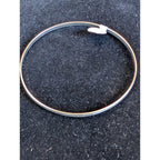 Vintage Diamond Cut Patterned Sterling Silver 925 Textured Bangle 2 1/2"